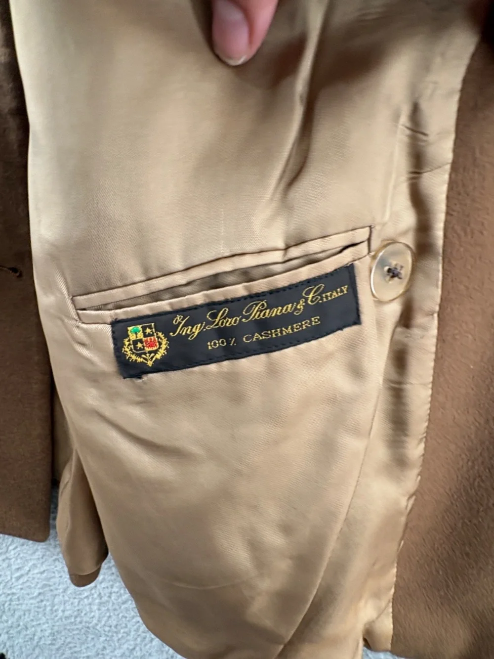 Vintage John W Nordstrom Loro Piana Cashmere Double Breasted Blazer 41R